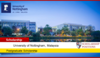 University of Nottingham Developing Solutions Masters Scholarships in UK, 2020