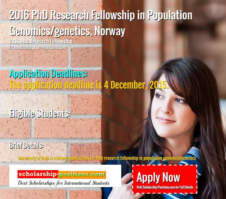 2016 PhD research fellowship