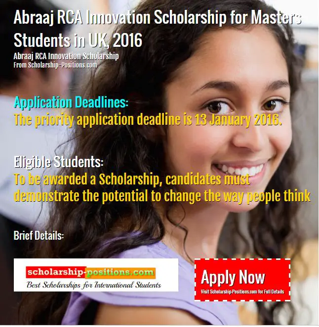 Abraaj RCA Innovation Scholarship