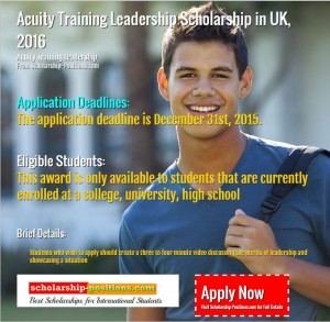 Acuity training leadership scholarship