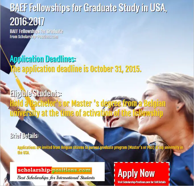 BAEF fellowships for graduate