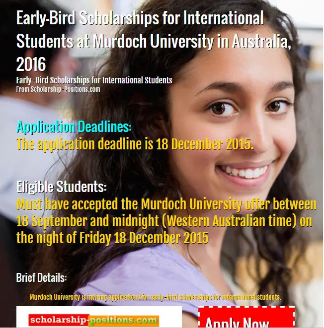 Early-Bird Scholarships