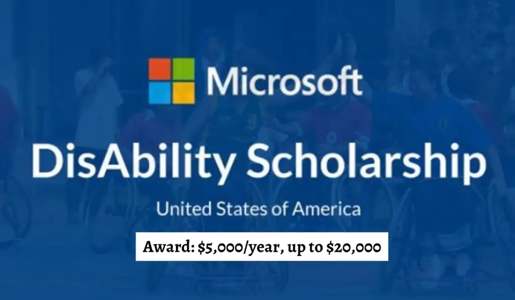 Microsoft Disability Scholarships for International Students in USA, 2024