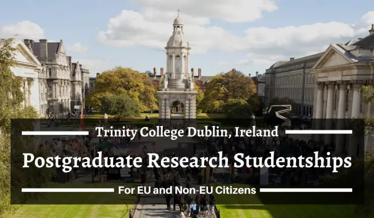 Postgraduate Research Studentships at Trinity College Dublin in Ireland ...