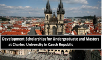 Development Scholarships for Undergraduate and Masters at Charles University in Czech Republic 2020