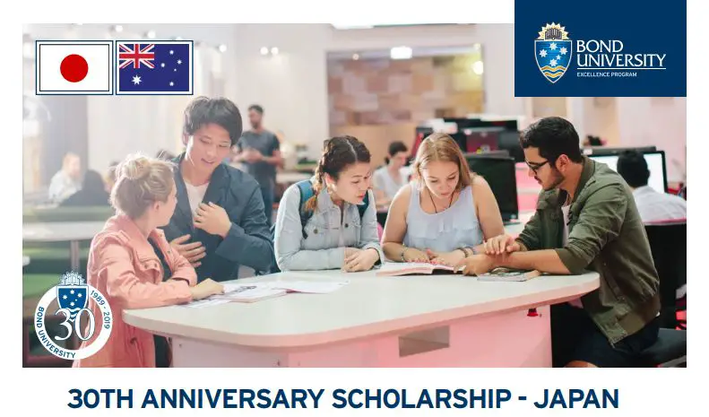 30th Anniversary Scholarship for Japan Students at Bond University in Australia, 2019