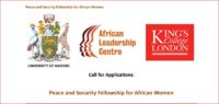 Peace & Security Fellowships for African Women in Kenya, 2019