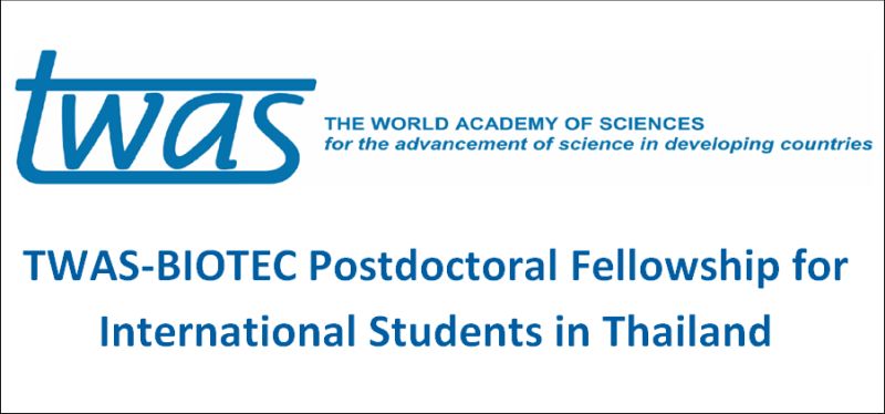 TWAS-BIOTEC Postdoctoral Fellowship for International Students in Thailand