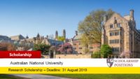 ANU HDR Fee Merit funding for International Student in Australia, 2019