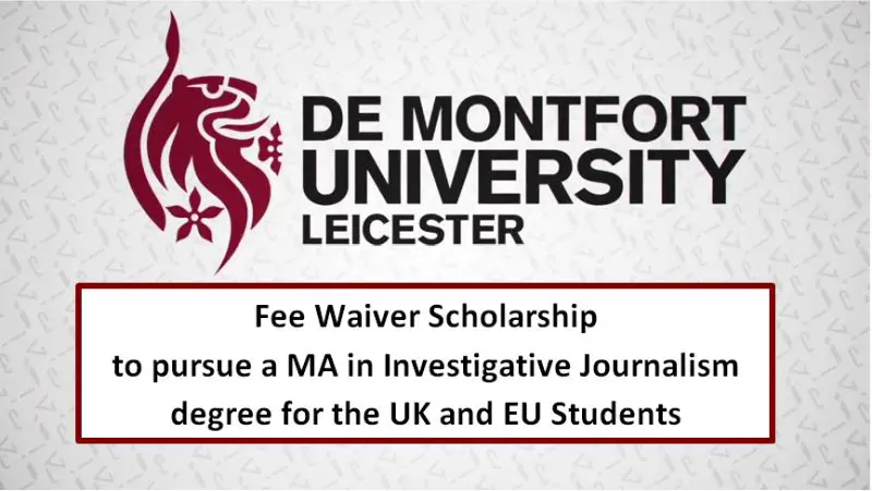 Fee Waiver Scholarship for the UK and EU Students at De Montfort University, 2019