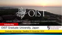 OIST Graduate Program for International Students in Japan, 2020