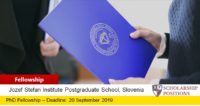 PhD Fellowship for International Students in Slovenia, 2019