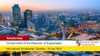 160 International Scholarship Program for Studying in Kazakhstan Universities, 2019