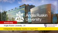 Anglia Ruskin University EU Bursary in the UK, 2019-2020