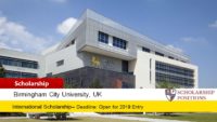 Birmingham City University Undergraduate international awards in UK, 2019