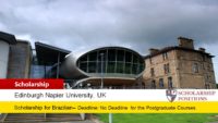 Brazil Scholarship at Edinburgh Napier University in UK, 2019-2020