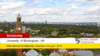 Foundation Academic merit awards for International Students in UK, 2019-2020