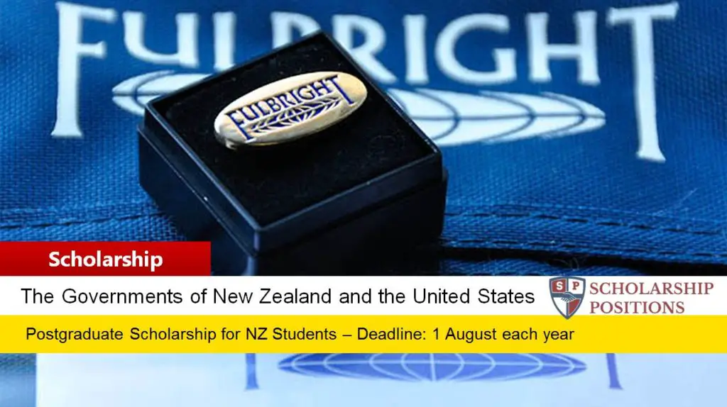 Fulbright New Zealand General Graduate Awards in the USA, 2019-2020