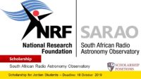 SARAO Undergraduate and Honours Block Grants Programme in South Africa, 2019