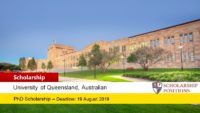 UQ Ian Lindenmayer PhD Top-up Scholarship for International Students in Australia, 2019