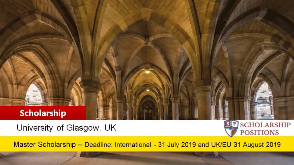 University of Glasgow FINTECH Scholarships for UK/EU and International Students in UK