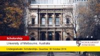 University of Melbourne Bachelor of Arts International Scholarship in Australia, 2020