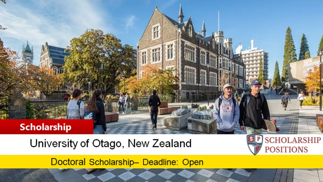 University of Otago Doctoral Scholarship in New Zealand, 2020