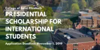 College of Saint Elizabeth Presidential funding for International Students in the US