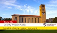 Global Excellence International Scholarship at University of Western in Australia, 2020