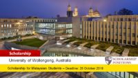 Malaysia Australia Columbo Plan Commemoration (MACC) Scholarship in Australia, 2019