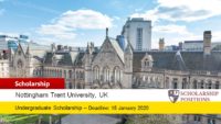 Nottingham Trent University Bursary Program in the UK