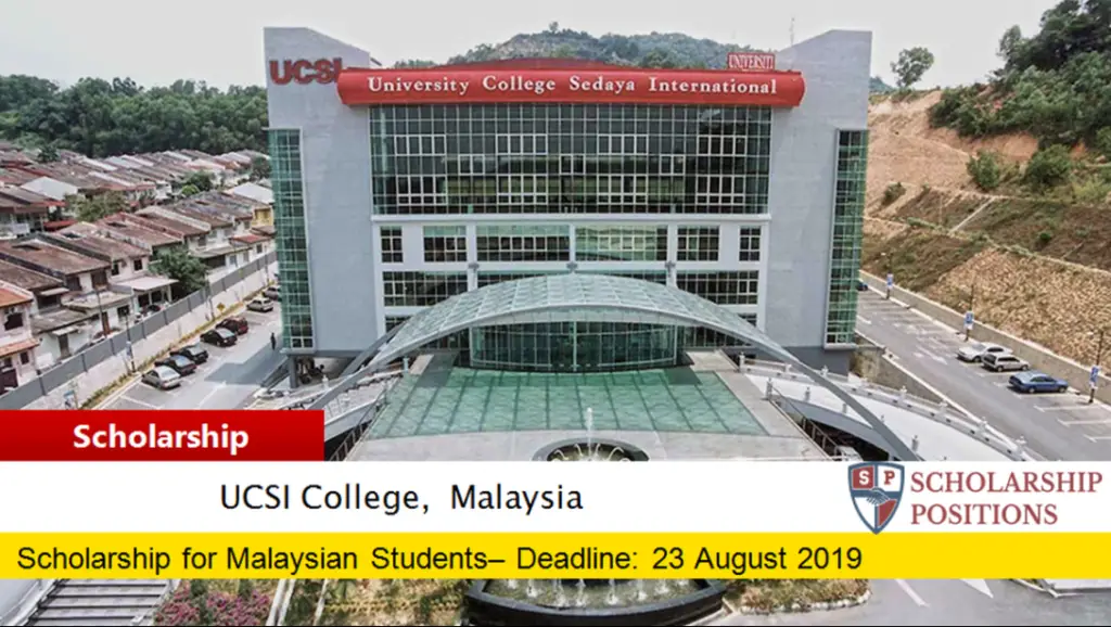 UCSI University Trust SACE International Scholarship in Malaysia, 2019