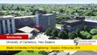 University of Canterbury Arup Fire Engineering funding for International Students in New Zealand