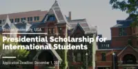 Boston University Presidential funding for International Students in the USA