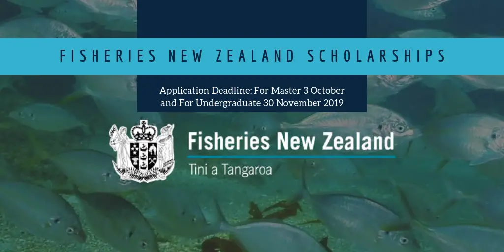 Fisheries New Zealand Scholarships for Masters and Undergraduate Students, 2020
