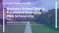 University of Sydney Business School Dean's Excellence Executive MBA Scholarship