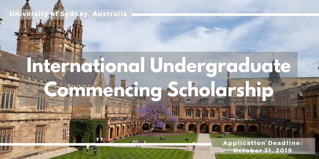 University of Sydney International Undergraduate Commencing Scholarship in Australia