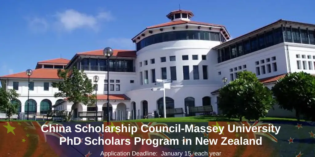 China Scholarship Council-Massey University PhD Scholars Program in New Zealand
