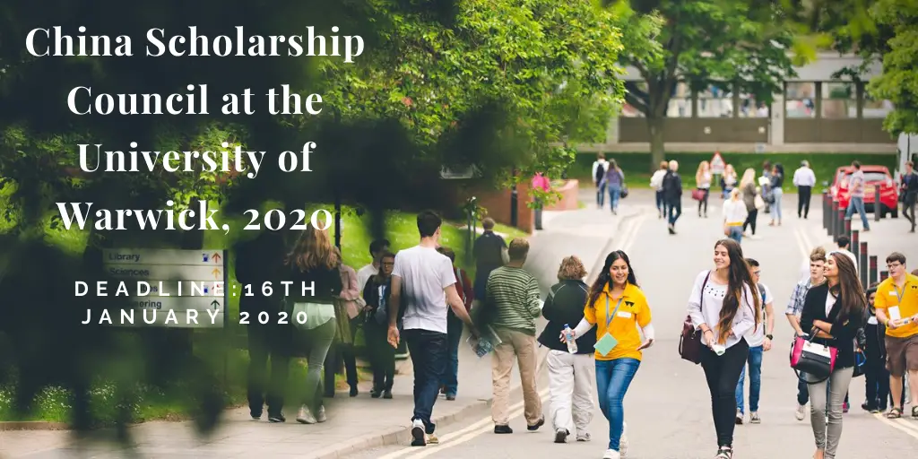 China Scholarship Council at the University of Warwick, 2020