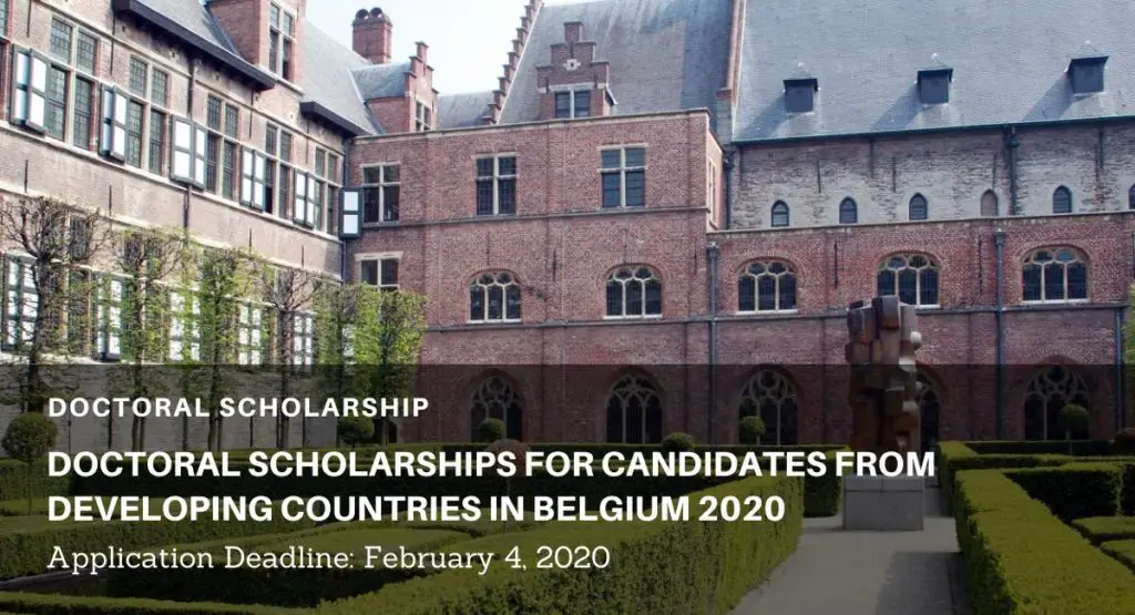 Doctoral Scholarships for Candidates from Developing Countries at Ghent University in Belgium 2020