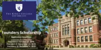Founders Scholarship at The King’s College in the US