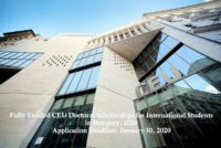 Fully Funded CEU Doctoral Scholarships for International Students in Hungary, 2020