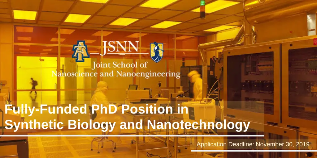 JSNN Fully funded PhD Position in Synthetic Biology and Nanotechnology