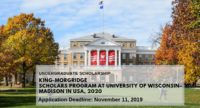 King-Morgridge Scholars Program at University of Wisconsin–Madison in USA, 2020