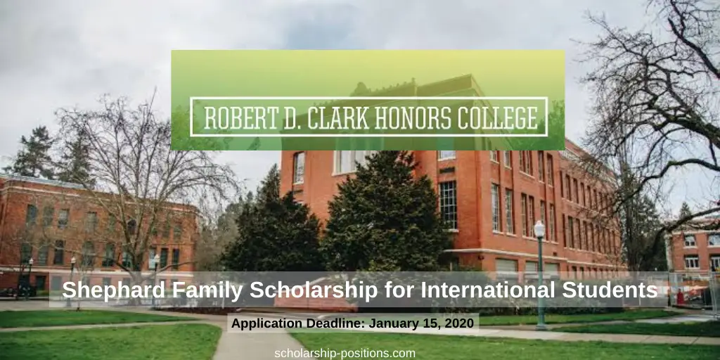 Shephard Family Scholarship for International Students in the US
