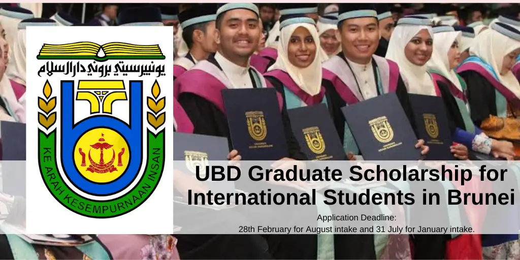 UBD Graduate Scholarship for International Students in Brunei