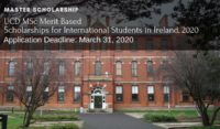 UCD MSc Merit-Based Scholarships for International Students in Ireland, 2020
