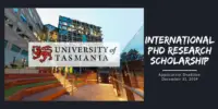 University of Tasmania PhD Research funding for International Students in Australia