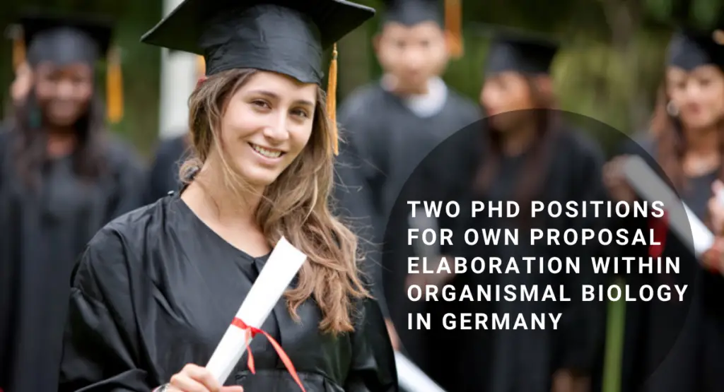 Two PhD positions for own proposal elaboration within Organismal Biology  for Domestic & International Students in Germany