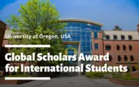 Global Scholars Award for International Students at University of Oregon, USA